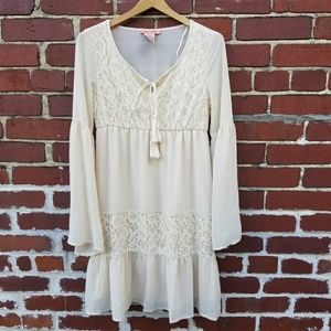 Flying Tomato Extra Small Bell Sleeve Boho Dress